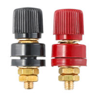 Kit De Terminales De Poder Remoto Negro Y Rojo Con Estudioso De Latón De 6mm Conector De Post De Junción Para Coche - details 5