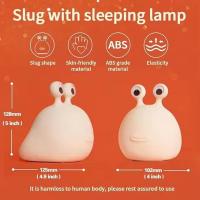 Lámpara De Noche Rechargeable USB Con Control Táctil Y Tiempo De Slug Lindo Y Suave Para Decoración Del Dormitorio Luz Suave Para Dormir - details 8