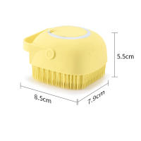 Cepillo De Baño Para Perros Y Gatos De Silicona Con Masaje Accesorio De Cuidado Suave Que Puede Llenarse Con Bola De Baño Herramienta Para Mascotas - details 0