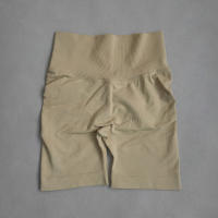 Shorts De Yoga Para Mujer Deporte Cortas De Cintura Alta Sin Costuras Para Gimnasio Y Ciclismo Elevador De Glúteos Fitness - details 13