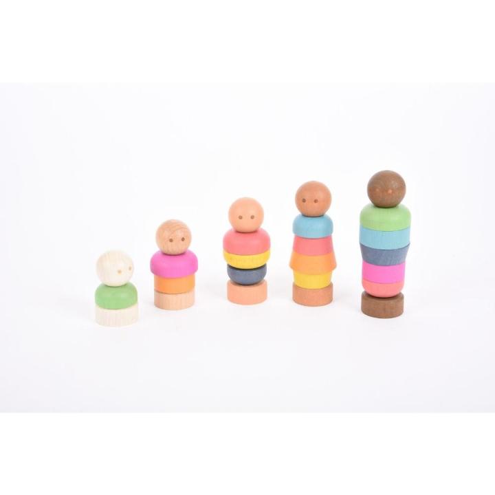 Personas de madera arcoiris para enroscar - Tickit Educational Products