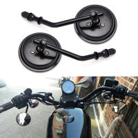 Espejo Retrovisor De Motocicleta 8mm Negro/Cromo Corto 3" Para Harley Dyna Bobber Chopper Estilo Antiguo 1982-2018 Accesorios De Lado De Aluminio - details 0