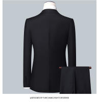 Traje De Dos Piezas Para Hombre Corte Ajustado 2024 Alta Calidad Traje Formal Profesional De Negocios Con Chaqueta Y Pantalones Botón Doble - details 3