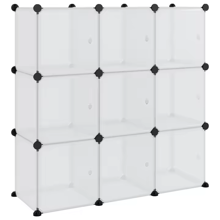 Estantería de cubos 9 compartimientos y Puertas PP transparent - 1
