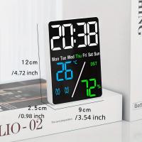 Reloj De Arte LED Pequeño 1PC Reloj De Alarma Electrónico Multifunción Con Mostrador De Temperatura Y Humedad Regalo Clásico Estilo Digital LED - details 1