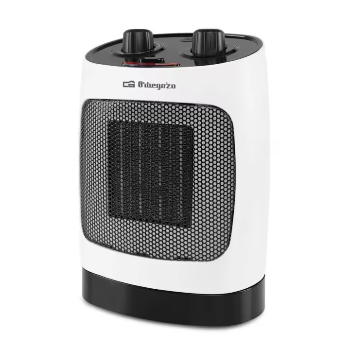 Orbegozo CR 5032 - calefactor cerámico, oscilante, 3 posiciones de funcionamiento, modo ventilador, termostato regulable, asa de transporte, 2000 W - 1