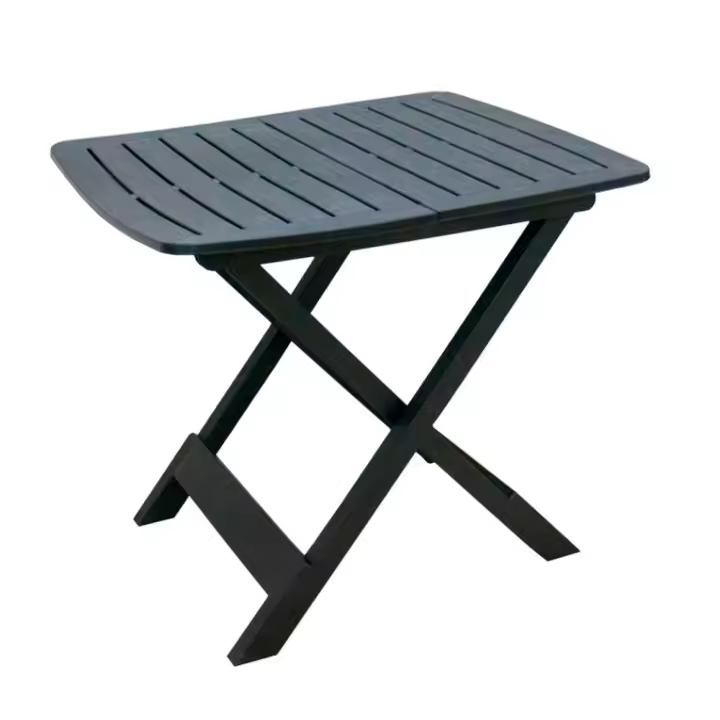 Mesa Plegable PROGARDEN Tevere 79x72 Cm Antracita - Efecto Madera - 1