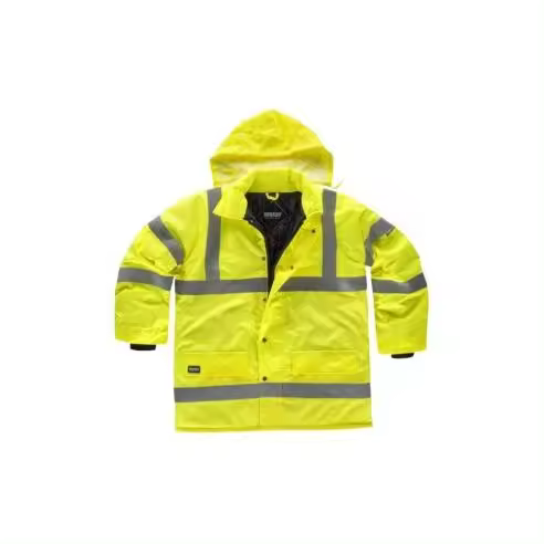 Parka Alta Visibilidad Acolchada con Cintas Reflectantes, Prenda acolchada diseñada para máxima visibilidad y protección en condiciones de baja luz, con cintas reflectantes para seguridad adicional - 1
