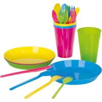 STARLEY-Vajilla Completa Reutilizable, 24 Piezas, 4 Servicios, Colores Pastel,Vivos - details 0