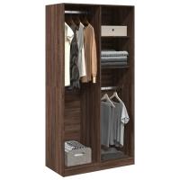 vidaXL Armario de madera contrachapada 100x50x200 cm en color Negro/Gris sonoma/Gris hormigón y más | almacenamiento funcional diseño moderno para baño dormitorio sala - details 4