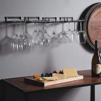 Soporte De Vajilla De Hierro Negro De Alta Calidad Para Cocina Y Bar Soporte De Cristal Para Vino Montado En La Pared Estilo Goblet - details 4