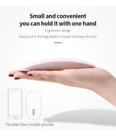 Lámpara De Uñas LED UV Mini 6W Secado De Polvo De Uñas Con Cable USB Portátil Herramienta Para Uñas En Casa Color Rosa Y Blanco - details 7