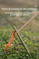Tiartisan Palos De Tenda De Titanio Para Camping Fuerte Y Anti-curvatura 20/24/30/35/40cm Accesorio De Tenda De Alta Calidad - details 0