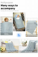 Manta de Algodón para Bebe, Manta Tejida para niños y niños, 90x70cm, cochecito Súper suave para recién nasido, envoltura para envolver, Saco de dormir a Cuadros para CUNA sólida a la moda - details 3