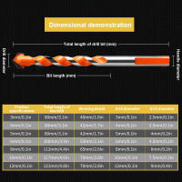 Broca Triangular Multifuncional 3-12mm Conjunto De Brocas De Diamante Para Cerámica Paredes De Ladrillo Concreto Madera Vidrio Perforación De Agujeros Metal - details 1