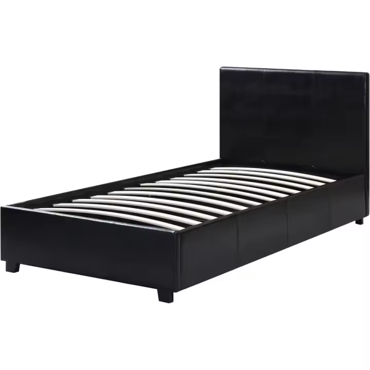Cama en PVC "Carla" - 90 x 190 cm - color Negro - 1
