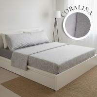 Juego Sabanas Trazos Coralina Mommata 180 gr/m² Soft Silk Doble Perchado para Cama de 90 a 180 cm, Tacto Seda - details 0