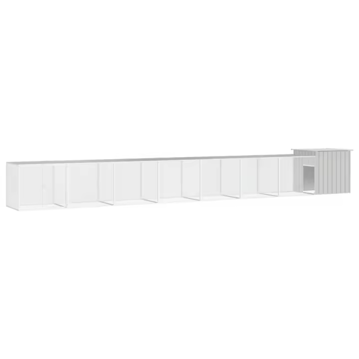 vidaXL Gallinero de acero galvanizado 800x91x100 cm jaula gallinero Color Gris,  Antracita, y mas - 1