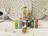 Lote de 10 miniaturas de bebida en chupito de cristal y botella de chicles para regalo con lazo - Detalles para invitados de Boda, comuniones, bautizos - details 9