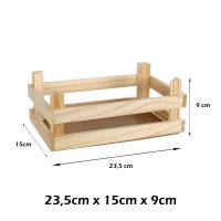 Cajas Decorativas de Madera de Pino Natural. Tamaño: 23,5x15x9 cm. Packs a Elegir de 4 o 8 Cajas. Para Guardar Objetos o como Adorno y Diseño del Hogar o Jardín - details 0