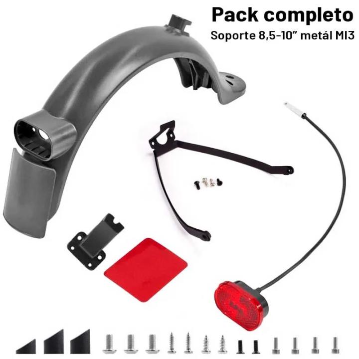 Guardabarros trasero para patinete eléctrico Xiaomi M365/Pro, guardabarros trasero corto, luz