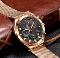 Reloj De Pulsera De Lujo Para Hombre LIGE Con Cinta De Malla Resistente Al Agua Y Luz Cósmica Cronógrafo De Moda Y Negocios - details 15