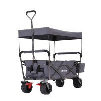 AREBOS Carro de Mano con Techo Plegable y Bolsa XXL | Ruedas Giratorias de 360° - details 8