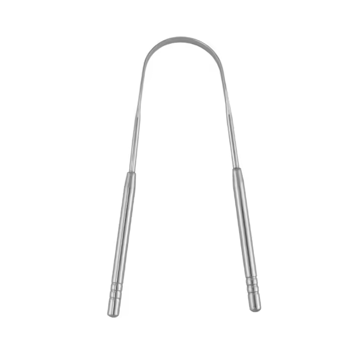 Juego De Limpieza De Lengua En Acero Inoxidable Premium Herramienta De Higiene Oral Portátil Para Viajes Elimina El Aliento Malo - 1