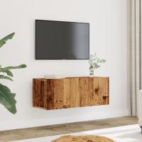 vidaXL Muebles para TV de pared 2 unidades roble artesanal 80x30x30 cm en color Roble artisan/Madera antigua | almacenamiento funcional diseño moderno para baño dormitorio sala - details 1