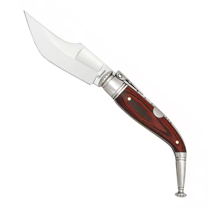 Navaja Albainox - Jerezana Carraca, Acero Inoxidable. Hoja de 6,7 cm. Mango de Stamina Roja, Campig Caza, 01049 - 1