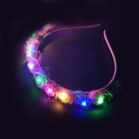 Diadema LED Para Niñas Brillo Cabeza Floral Coronación Neón Fiesta Regalo Boda Cumpleaños Luminoso Festival 10/20/30Pcs - details 7