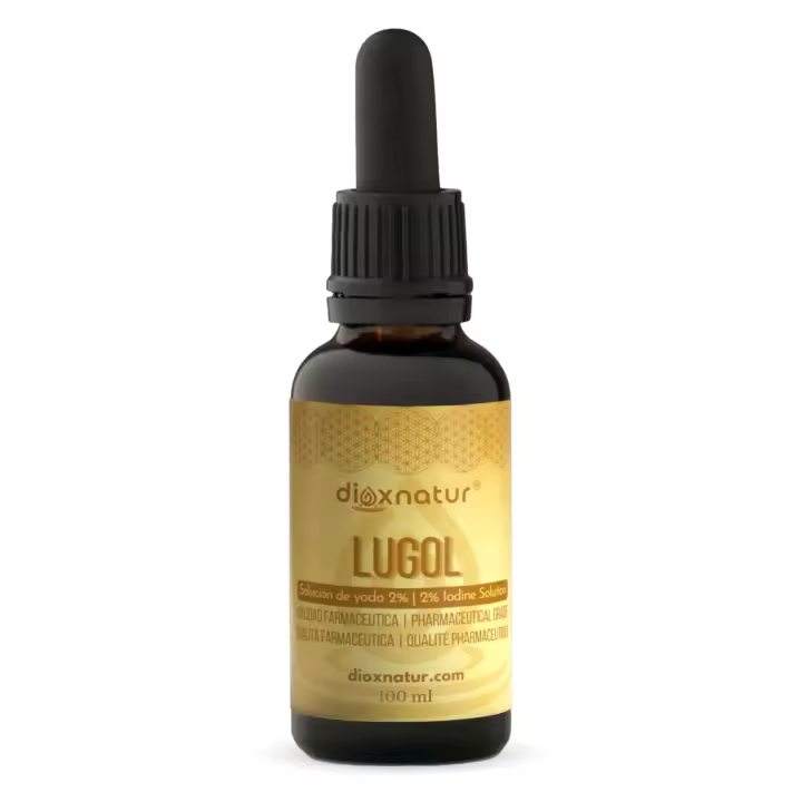 DIOXNATUR® Solución de Lugol 2% Calidad Farmacéutica 100ml | Fórmula Suave de Yodo y Yoduro de Potasio con Pipeta Precisa - 1
