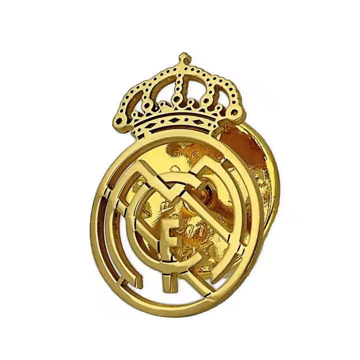 Pin de Real Madrid F.C. en Plata de Ley 925 Bañada en Oro 18K Calada - 1