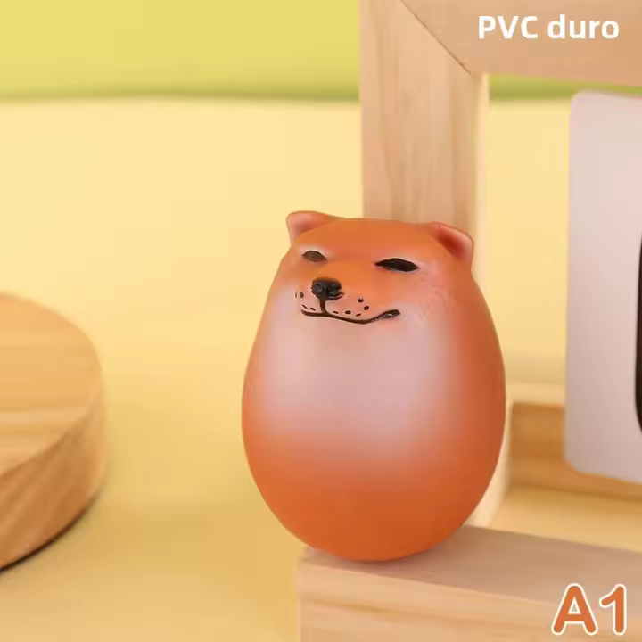Decoración Creativa De Shiba Inu En Forma De Huevo Realista PVC Para Escritorio Decoraciones De Perro Y Huevo Juego De Oficina Y Hogar Regalos Divertidos Para Navidad - 1