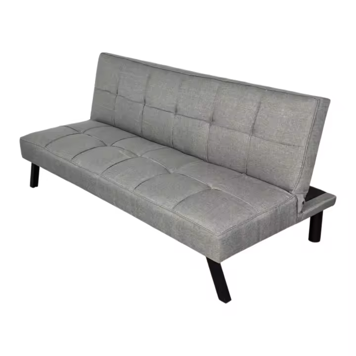 Sofá cama Elecsan 2 en 1  color Gris , reclinable, Tejido polihilado - 1