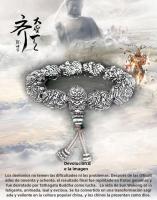 Creative pulsera "Black Myth: Wukong", de metal del Artesanía Mono Rey, pulsera retro de Plata tailandesa de imitación para helbres - details 0