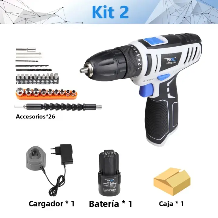 Nueva Herramienta Eléctrica 12V Mini Sin Cable Destornillador Recargable Compatible Con Batería DC Lithium-Ion Para DIY En Casa - 1