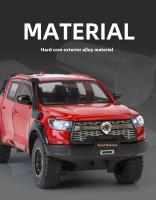 Modelo De Coche De Escala 1:24 Great Wall Motor GWM Cannon POER SUV Todoterreno De Aleación Con Sonido Y Luz Decoración De Interiores Boutique Para Adultos - details 6