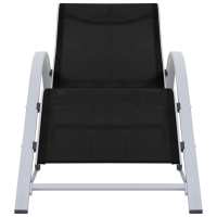 vidaXL Tumbona textilene y aluminio Negro, Crema, Taupé Sillas de Exterior Ideal para jardín, playa, piscina, terraza Tumbona Piscina Tumbonas Playa Tumbonas Jardín Exterior - details 2