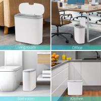 Basurero Automático De Baño Con Tapa Sensación De Movimiento Impermeable Delgado Para Cocina Y Dormitorio Pequeño - details 13