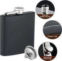 LMETJMA Botella De Mano Negra Mate Con Tapa Sellada Y Cebolla De Acero Inoxidable Para Bebidas Como Whiskey Set De Botellas De Mano KC0454 - details 1