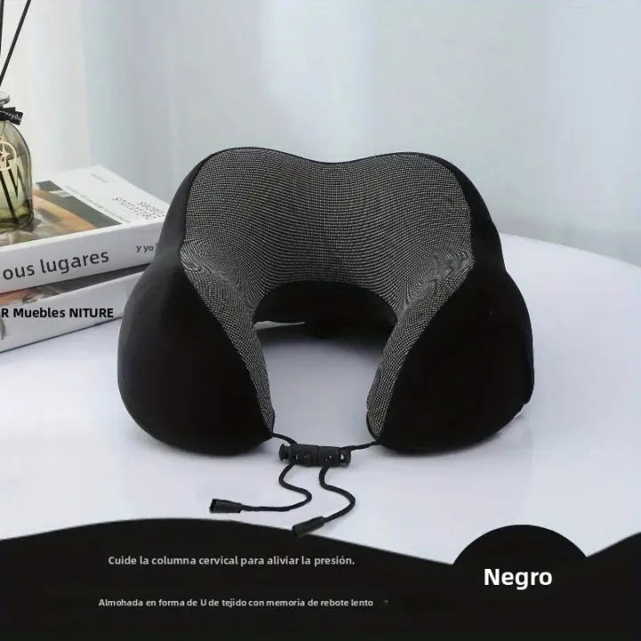 Almohada De Memoria De Poliéster U-Shape Para Viajes Con Diseño De Coches Y Aviones Mágnetica Para El Cuello Tamaño 40x20x16cm - 1