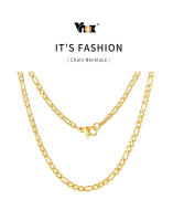 Collar De Cadena Figaro Simplicidad Vnox Para Hombres Y Mujeres Acero Inoxidable Antialérgico Joyería Minimalista De Moda - details 0
