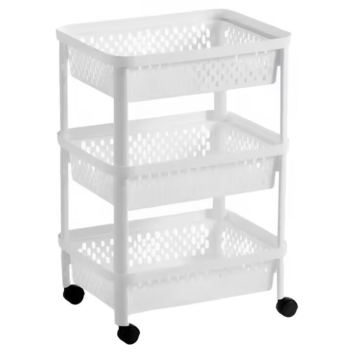 LILI HOME Cesta Apilable con Ruedas - Modelo Emma Tamaño: 4 alturas 40 x 30 x 79 cm / 3 alturas 40 x 30 x 58 cm.  Fabricadas con materiales duraderos y fáciles de limpiar, diseñadas para un uso prolongado. - 1