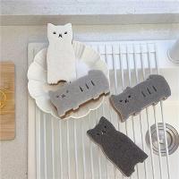 Juego De 4 Piezas De Esponja De Gato Lindo Para Cocina - Herramientas De Limpieza Y Lavado Duros Y Duraderos - details 4
