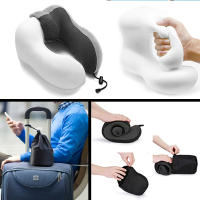 Artree | Almohada de viaje viscoelásta para cuello en forma de U (U-Pillow). Cojín de cuello de espuma para viajes en avión, tren, coche o el hogar. Almohada cervical - details 2