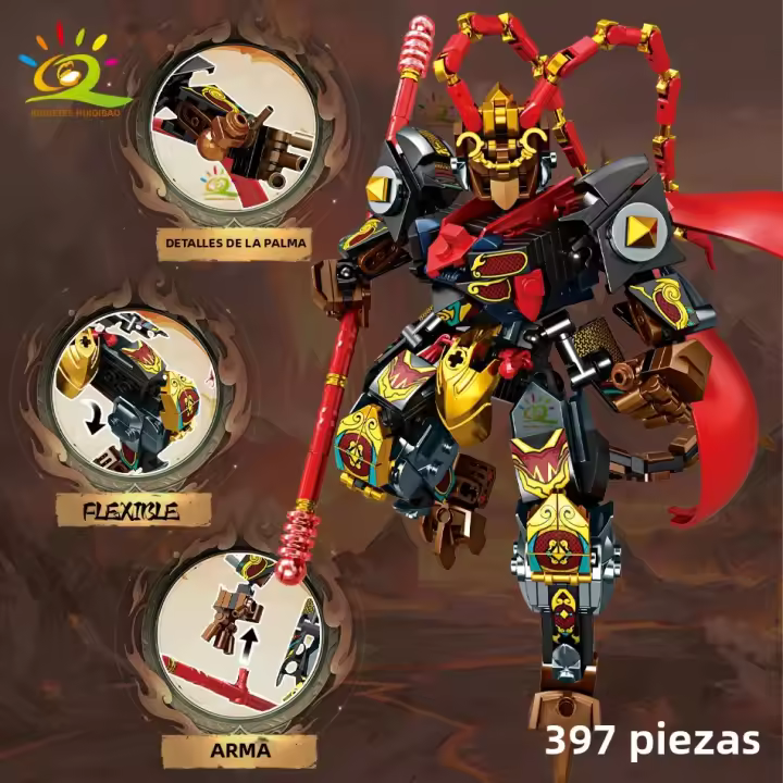 HUIQIBAO Black Myth Wukong Modelo Mecánico DIY Armadura Robot Decoración Bloques De Construcción Para Adultos Juguetes Compatible Con Lego ABS Sin Batería - 1