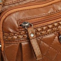 Bolso Bandolera Para Mujer De PU Con Diseño Tejido Ajustable Y Gran Capacidad Estilo Casual Para Comunicación - details 5