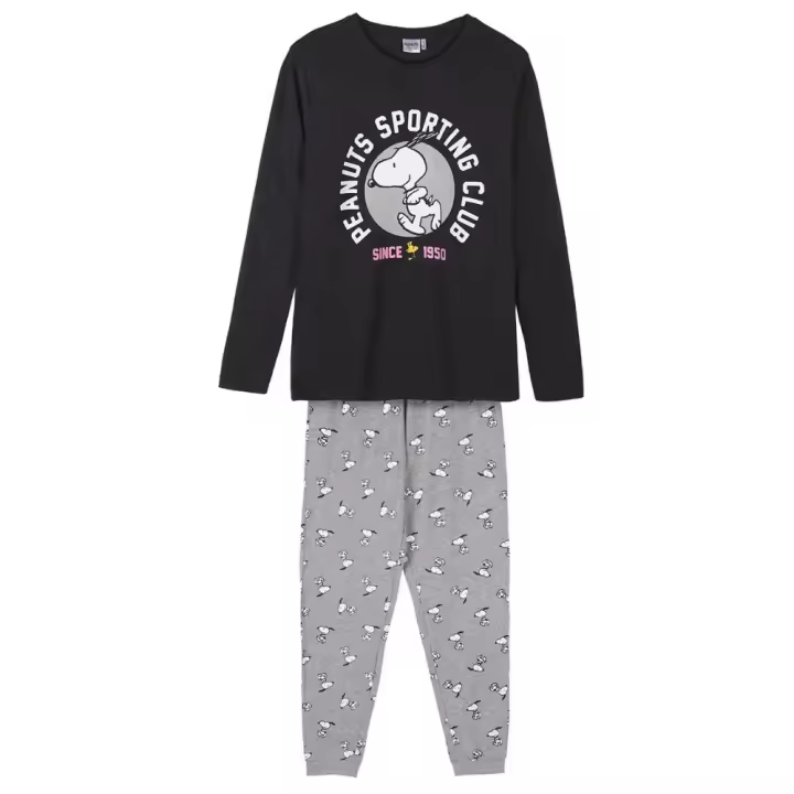 Pijama Manga Larga Snoopy Peanuts Sporting Club Mujer - 1