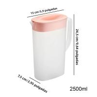 Jarrón De Agua 2500ml Con Tapa Resistente Al Calor Y Al Frío Para Refrigerador Contenedor De Té Y Limonada Adecuado Para Leche De Soja - details 0